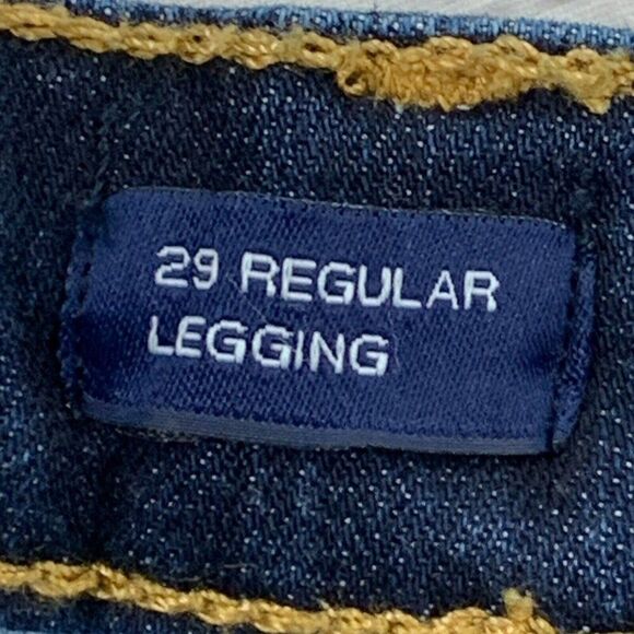 Gap Denim Jeans sz 29 Reg Jegging Dark Wash Inseam 25.5" Women's Crop - Picture 10 of 11